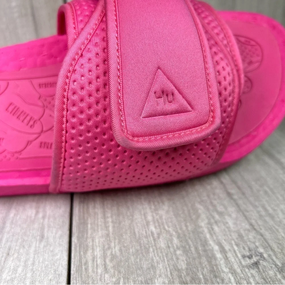 Adidas Pharrell Williams Chancletas HU Pink Sandals Shoe FV7289 Men’s Size 12